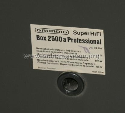 Super HiFi Box 2500a Professional 2500a; Grundig Radio- (ID = 1833886) Parlante