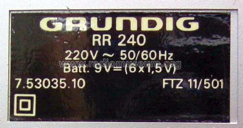 Super Sound RR 240; Grundig Radio- (ID = 1758776) Radio