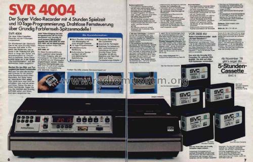 Super Video Recorder SVR-4004; Grundig Radio- (ID = 2114586) R-Player