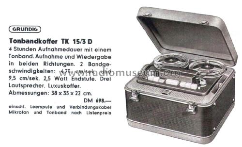 TK15/3D; Grundig Radio- (ID = 2859280) Enrég.-R