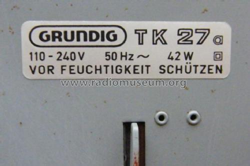 TK27 Stereo; Grundig Radio- (ID = 1010175) Sonido-V