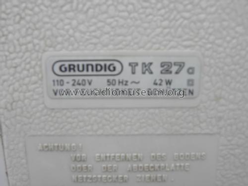 TK27 Stereo; Grundig Radio- (ID = 1966048) Sonido-V