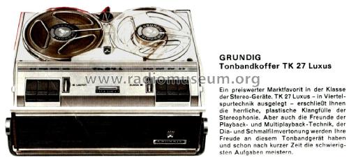 TK27 de luxe a ; Grundig Radio- (ID = 2868562) R-Player