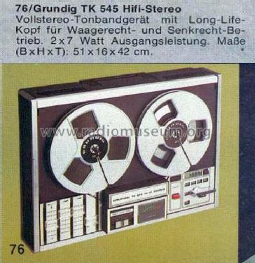 TK545 HiFi-Stereo; Grundig Radio- (ID = 590803) Ton-Bild