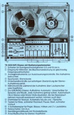 TK600 HiFi-Stereo; Grundig Radio- (ID = 491907) R-Player