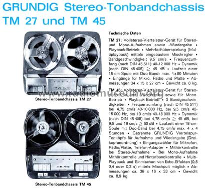 TM45; Grundig Radio- (ID = 2866179) Enrég.-R