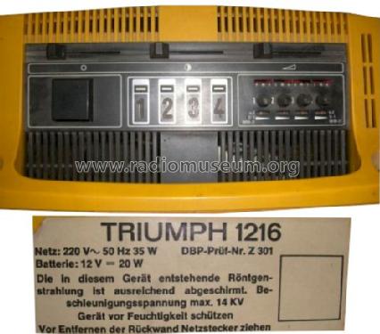 Triumph 1216; Grundig Radio- (ID = 697155) Television