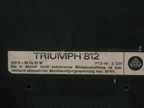 Triumph 812; Grundig Radio- (ID = 1628686) Fernseh-E