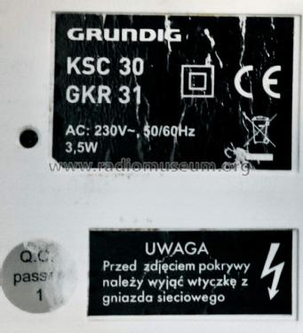 Uhrenradio KSC30 ; Grundig Radio- (ID = 2927078) Radio