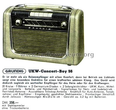 UKW-Concert-Boy 56; Grundig Radio- (ID = 2379700) Radio