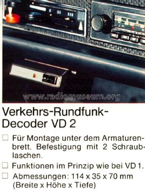 Verkehrs-Rundfunk-Decoder VD2; Grundig Radio- (ID = 2483231) Misc