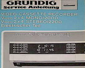 Video 2 x 4 2000 EURO; Grundig Radio- (ID = 679482) Reg-Riprod