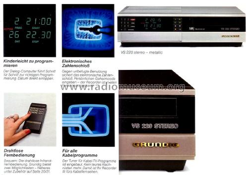 Video Cassette Recorder VS-220; Grundig Radio- (ID = 2373252) R-Player