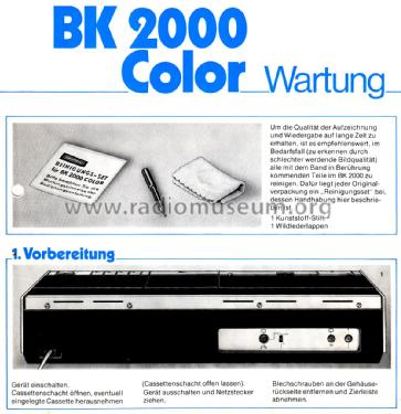 Video Cassetten Recorder BK-2000 Color; Grundig Radio- (ID = 2826069) Enrég.-R