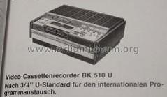 Video-Cassettenrecorder BK 510 U; Grundig Radio- (ID = 1830149) R-Player