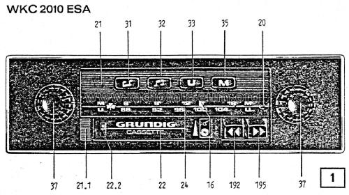 Weltklang Cassette WKC 2010 ESA; Grundig Radio- (ID = 2481656) Car Radio