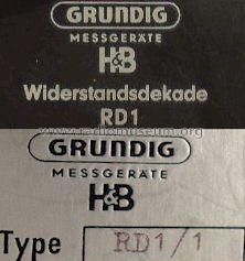 Widerstandsdekade RD1; Grundig Radio- (ID = 489658) Equipment