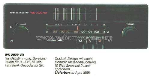 WK 2020 VD; Grundig Radio- (ID = 2556606) Car Radio