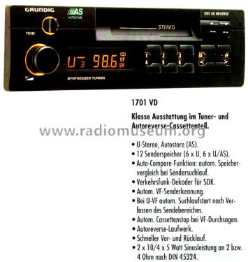 WKC-1701-VD; Grundig Radio- (ID = 2559430) Car Radio