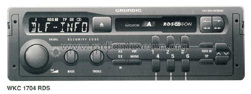 WKC 1704 RDS; Grundig Radio- (ID = 986199) Car Radio