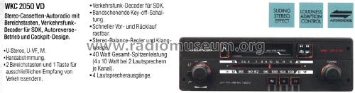 WKC 2050 VD; Grundig Radio- (ID = 799118) Car Radio