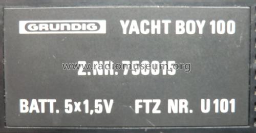 Yacht-Boy 100; Grundig Radio- (ID = 1457377) Radio