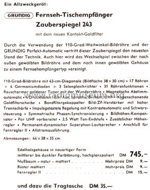 Zauberspiegel 243; Grundig Radio- (ID = 2641877) Television