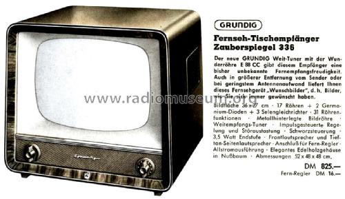 Zauberspiegel 336; Grundig Radio- (ID = 2643015) Télévision