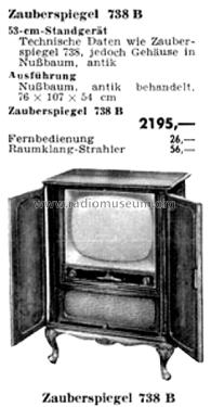 Zauberspiegel 738B; Grundig Radio- (ID = 2739199) Television