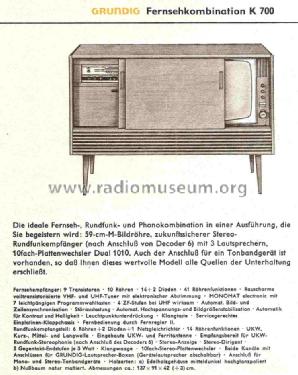 Zauberspiegel K700 Ch= CS200 Rfk Ch= RF106; Grundig Radio- (ID = 723733) Fernseh-R