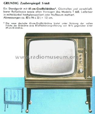 Zauberspiegel S668; Grundig Radio- (ID = 2853575) Television