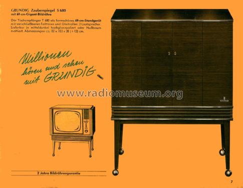 Zauberspiegel S680; Grundig Radio- (ID = 2138727) Television