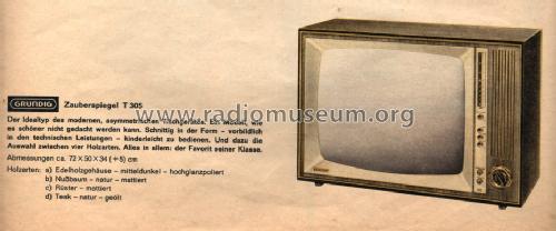 Zauberspiegel T305; Grundig Radio- (ID = 1095296) Television