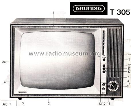 Zauberspiegel T305; Grundig Radio- (ID = 2638027) Television