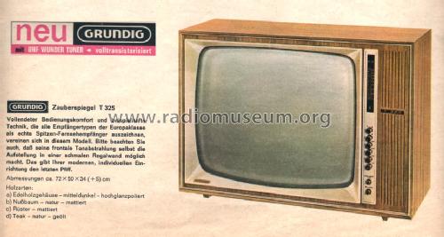 Zauberspiegel T325; Grundig Radio- (ID = 1095978) Television