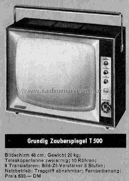 Zauberspiegel T500; Grundig Radio- (ID = 743789) Television