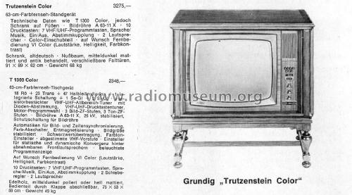 Zauberspiegel Trutzenstein Color Ch= T1200; Grundig Radio- (ID = 2806150) Television