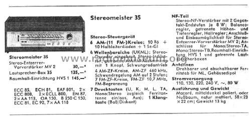 Stereomeister 35; Grundig Radio- (ID = 3108877) Radio