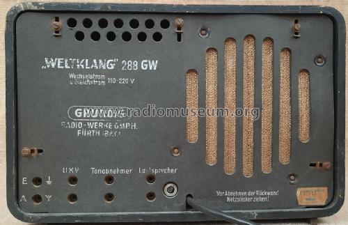 Weltklang 288GW; Grundig Radio- (ID = 3116858) Radio