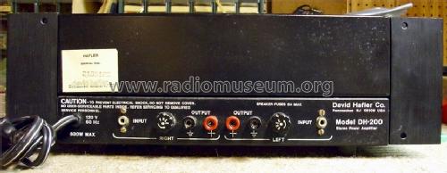 Stereo Power Amplifier DH-200; Hafler Co., David; (ID = 1182694) Verst/Mix