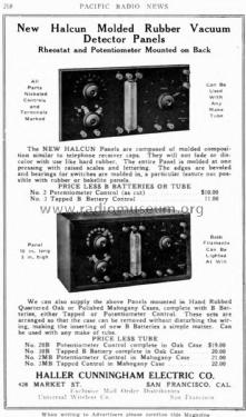 Halcun Detector Panel No. 20B; Haller-Cunningham, (ID = 1988066) mod-pre26