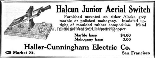 Halcun Junior Aerial Switch ; Haller-Cunningham, (ID = 1985884) Amateur-D