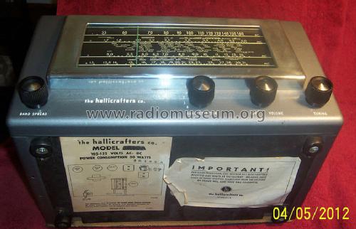 5R100A; Hallicrafters, The; (ID = 1216029) Radio