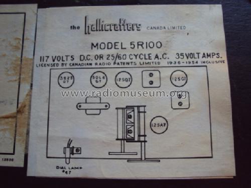 5R100A; Hallicrafters, The; (ID = 961312) Radio