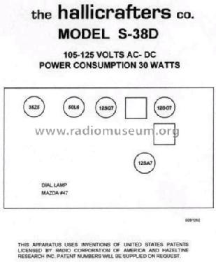 S-38D; Hallicrafters, The; (ID = 220993) Amateur-R