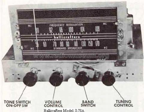 S-78A; Hallicrafters, The; (ID = 193226) Radio