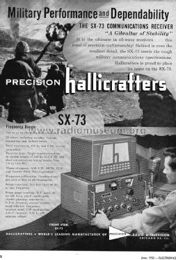 SX-73; Hallicrafters, The; (ID = 2220919) Commercial Re