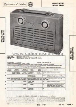 TR-88; Hallicrafters, The; (ID = 2831469) Radio