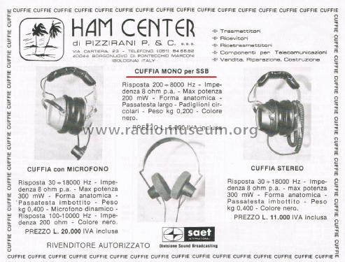 Cuffia mono per SSB ; Ham Center di (ID = 3058020) Speaker-P