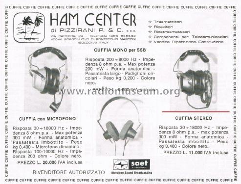 Cuffia Stereo ; Ham Center di (ID = 3058021) Speaker-P